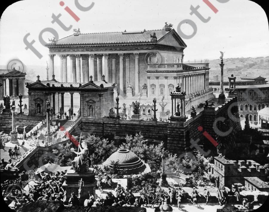 Tempel im an tiken Rom | Temple in ancient Rome - Foto simon-107-033-sw.jpg | foticon.de - Bilddatenbank für Motive aus Geschichte und Kultur
